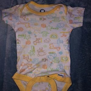 3-6 month yellow onesie